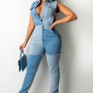 2Tone Jean jumpsuit